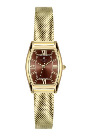 Montre à quartz en acier - Doré et marron - Frederic Graff