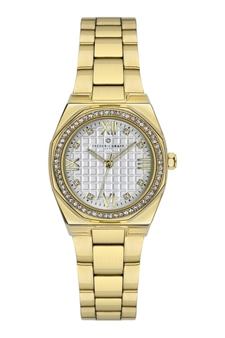 Montre à quartz Ronda en acier - Doré et blanc - Frederic Graff
