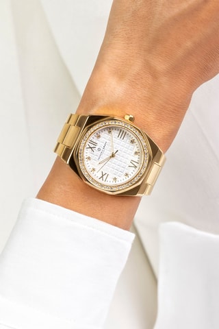 Montre à quartz Ronda en acier - Doré et blanc - Frederic Graff