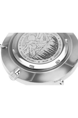 Montre à quartz en acier, plaqué ion argent et nacre Liskamm - Frederic Graff