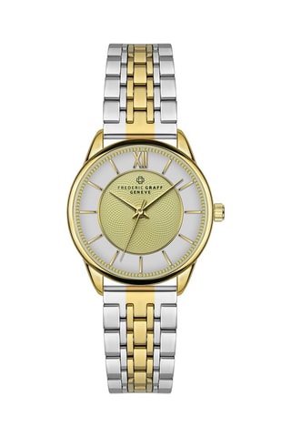 Montre à quartz en acier - Argenté et doré - Frederic Graff