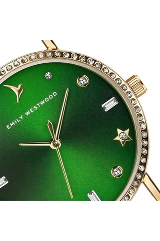 Montre à quartz en acier - Doré et vert - Emily Westwood