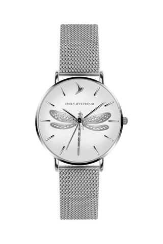 Montre à quartz en acier - Argenté et blanc - Emily Westwood
