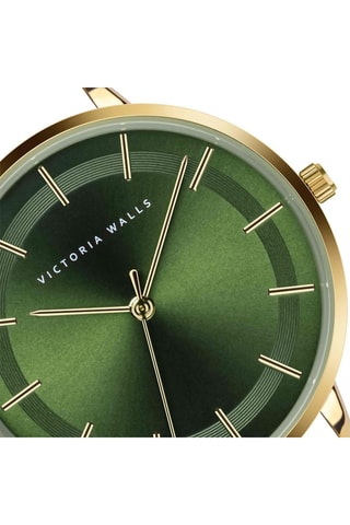 Montre à quartz en cuir - Noir et doré - Victoria Walls
