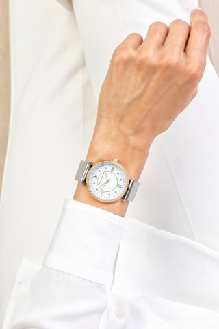 Montre à quartz en acier - Argenté et doré - Victoria Walls