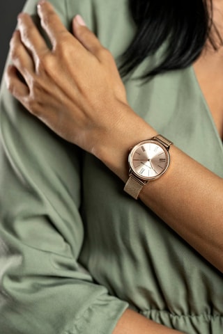 Montre à quartz en acier - Doré rose - Emily Westwood