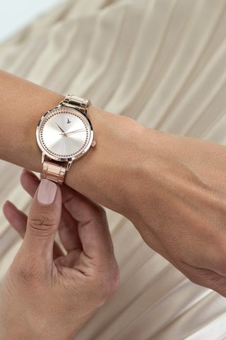 Montre à quartz en acier - Doré rose - Emily Westwood