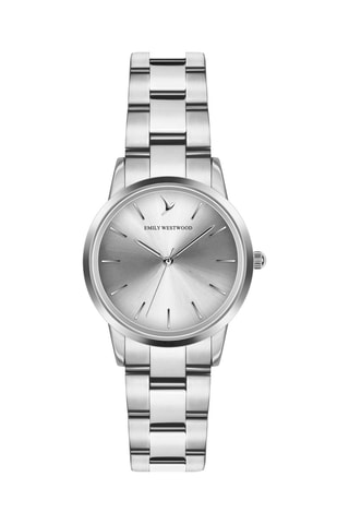Montre à quartz en acier - Argenté et blanc - Emily Westwood