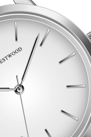 Montre à quartz en acier - Argenté et blanc - Emily Westwood