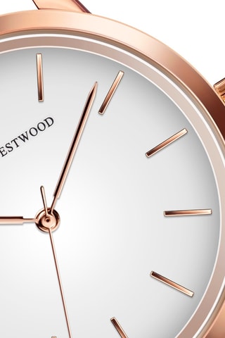 Montre à quartz en acier - Doré rose et blanc - Emily Westwood