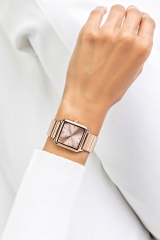 Montre à quartz en acier - Doré rose  - Victoria Walls
