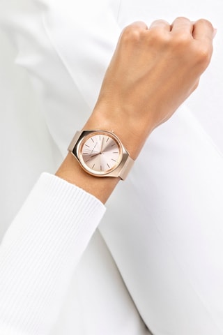 Montre à quartz en acier - Doré rose - Victoria Walls