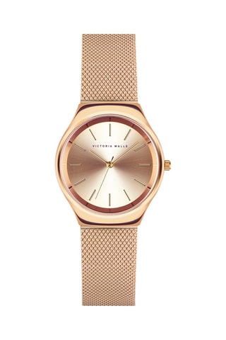 Montre à quartz en acier - Doré rose - Victoria Walls