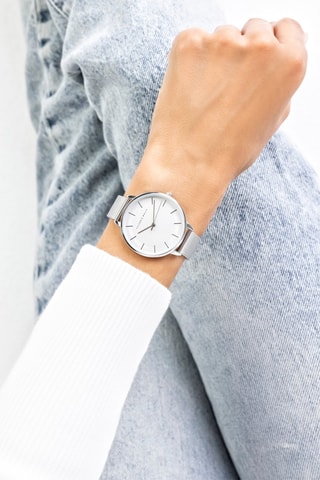 Montre à quartz en acier - Argenté