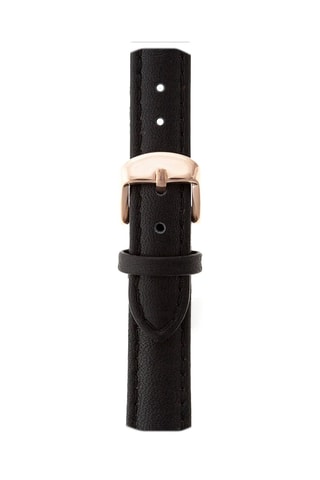 Montre à quartz en cuir - Noir et rose - Emily Westwood