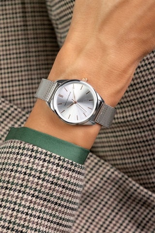 Montre à quartz en acier inoxydable - Argenté - Emily Westwood