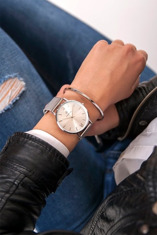 Montre à quartz en acier - Argenté - Paul McNeal