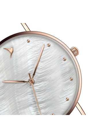 Montre à quartz en cuir - Noir et doré - Emily Westwood