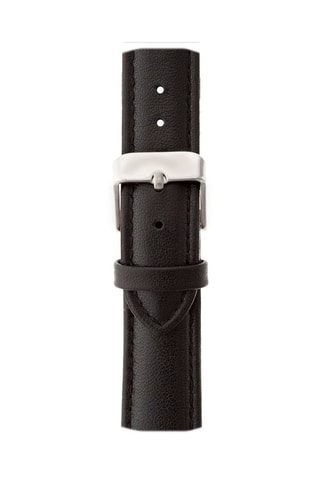 Montre à quartz en cuir - Noir et argenté - Emily Westwood