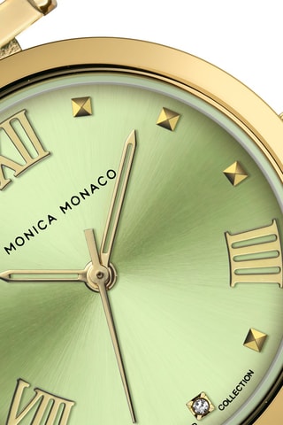 Montre à quartz en acier et diamant - Argenté et doré