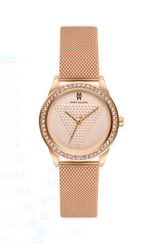 Montre à quartz en acier et plaqué ion or rose Natalie - Doré rose 