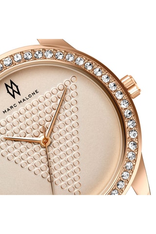Montre à quartz en acier et plaqué ion or rose Natalie - Doré rose 