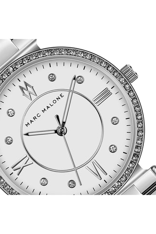 Montre à quartz en acier - Argenté et blanc 