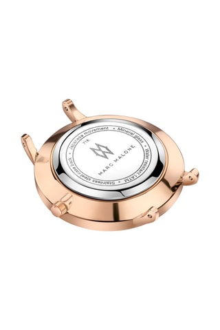 Montre à quartz en acier et plaqué ion or rose Theresa - Noir et doré rose 
