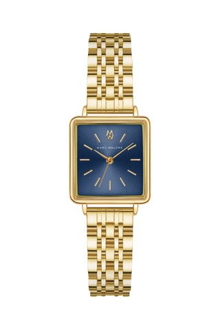 Montre à quartz en acier - Doré et bleu marine 