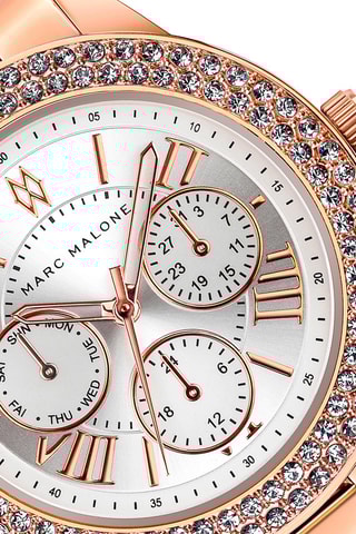 Montre à quartz en acier - Doré rose 