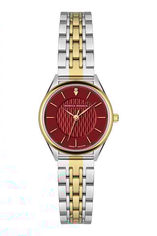 Montre à quartz en acier et diamant - Argenté