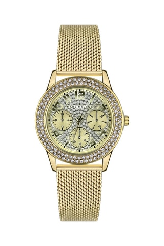 Montre à quartz en acier - Doré et blanc 