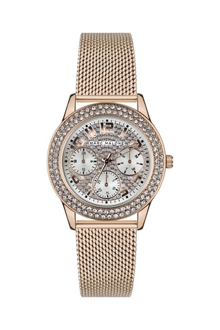Montre à quartz en acier - Doré rose et blanc 