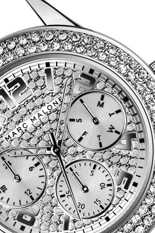 Montre à quartz en acier - Argenté et blanc 