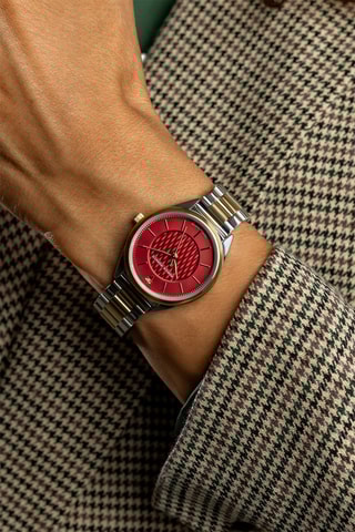 Montre à quartz en acier et diamant - Doré