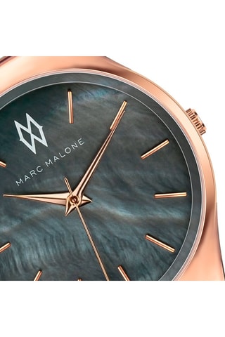 Montre à quartz en acier, nacre et plaqué ion or rose Kathryn 