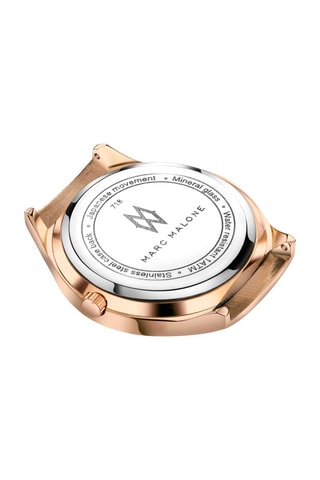 Montre à quartz en acier, nacre et plaqué ion or rose Kathryn 