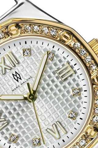 Montre à quartz en acier - Doré et argenté 