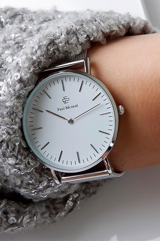 Montre à quartz en acier - Argenté