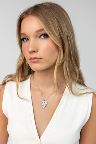 Collier - Plaqué or blanc