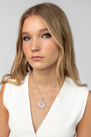 Collier - Plaqué or blanc