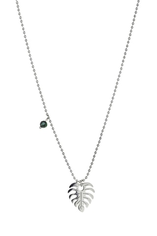 Collier Katherine - Plaqué ion argenté et malachite - Emily Westwood