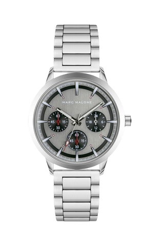 Montre à quartz en acier - Argenté - Marc Malone