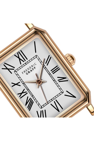Montre à quartz en acier - Argenté et doré rose - Frederic Graff