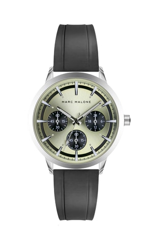 Montre à quartz en silicone - Argenté et doré - Marc Malone