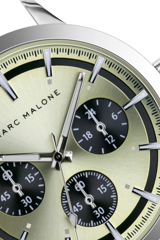 Montre à quartz en silicone - Argenté et doré - Marc Malone