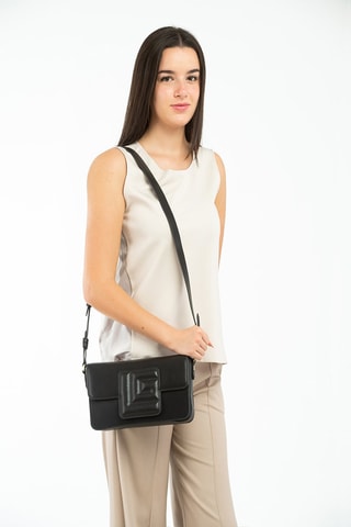 Sac bandoulière en cuir Florian Noir
