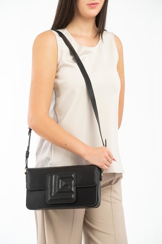 Sac bandoulière en cuir Florian Noir