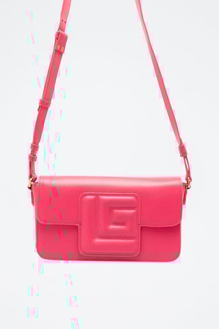 Sac bandoulière en cuir Florian Fuchsia