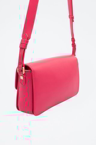 Sac bandoulière en cuir Florian Fuchsia
